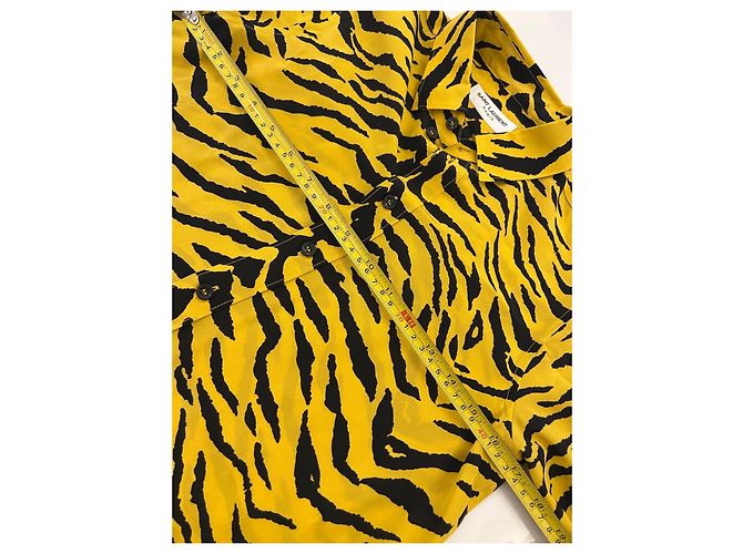 Camisa Saint Laurent estampado cebra amarillo Negro - vista 5