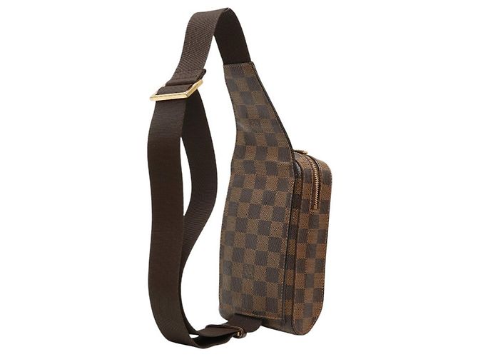 Borsa a tracolla Louis Vuitton Damier Geronimos Marrone - vista 2