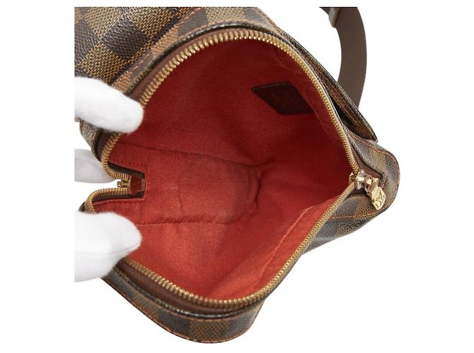 Borsa a tracolla Louis Vuitton Damier Geronimos Marrone - vista 9