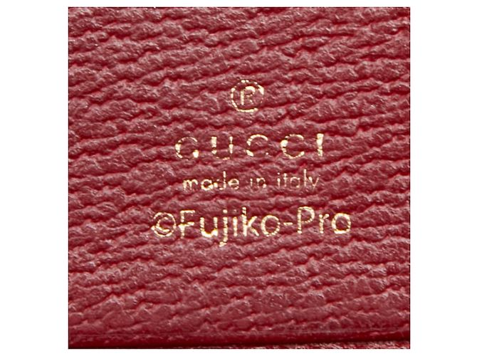 Cartera Bi-fold Mini GG Supreme Doraemon Gucci Beige Burdeos - vista 12