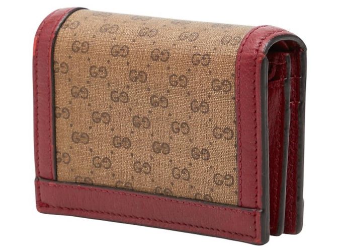 Cartera Bi-fold Mini GG Supreme Doraemon Gucci Beige Burdeos - vista 2