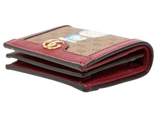 Cartera Bi-fold Mini GG Supreme Doraemon Gucci Beige Burdeos - vista 4