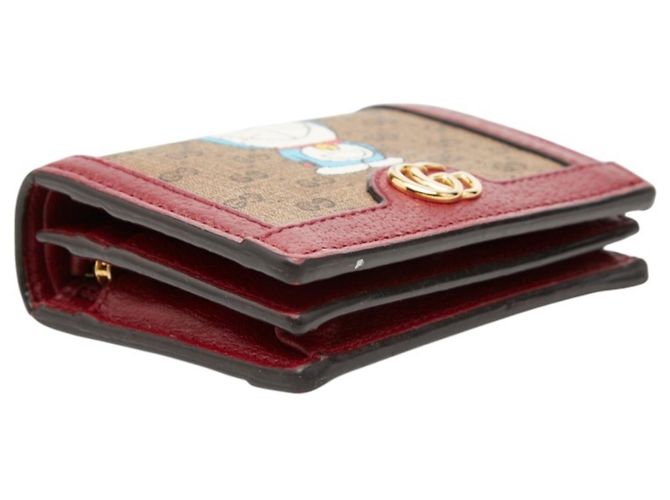 Cartera Bi-fold Mini GG Supreme Doraemon Gucci Beige Burdeos - vista 5