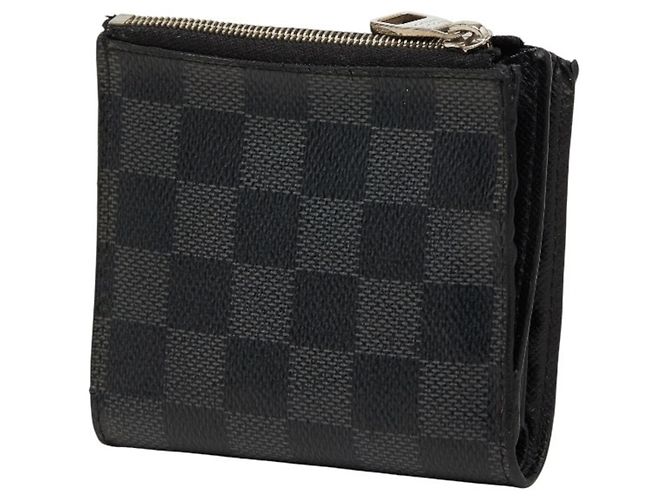 Louis Vuitton Damier Graphite Bi-fold Wallet Brown Black - view 2
