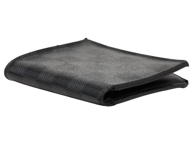 Louis Vuitton Damier Graphite Bi-fold Wallet Brown Black - view 4