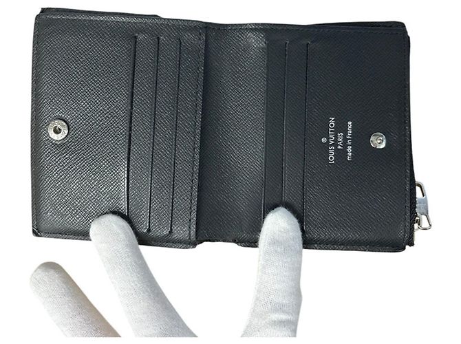 Louis Vuitton Damier Graphite Bi-fold Wallet Brown Black - view 6
