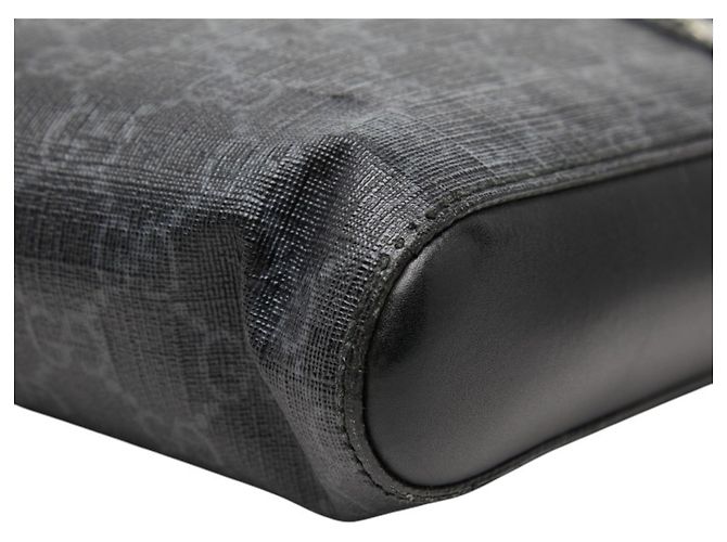 Borsa a tracolla e a spalla Gucci GG Supreme Sherry Line Nero - vista 4