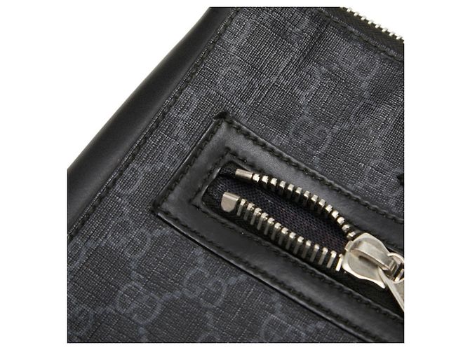 Borsa a tracolla e a spalla Gucci GG Supreme Sherry Line Nero - vista 7