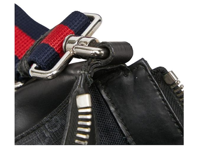 Borsa a tracolla e a spalla Gucci GG Supreme Sherry Line Nero - vista 8