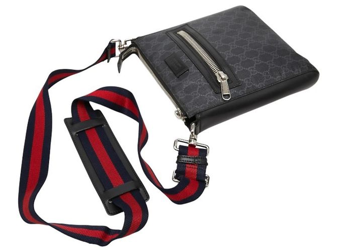 Borsa a tracolla e a spalla Gucci GG Supreme Sherry Line Nero - vista 9