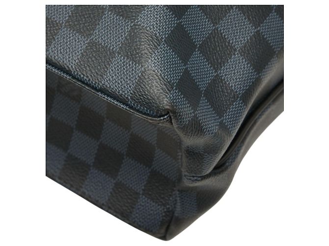 Zaino Louis Vuitton Damier Cobalt Newport Nero Blu navy - vista 4
