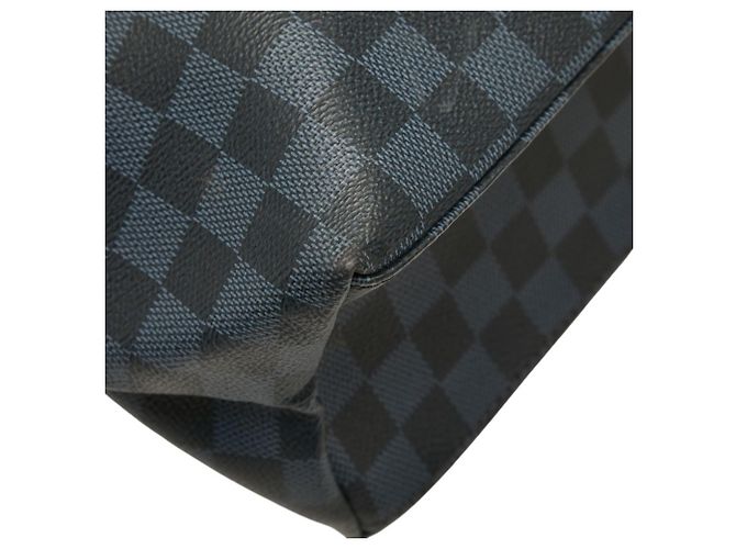 Zaino Louis Vuitton Damier Cobalt Newport Nero Blu navy - vista 5