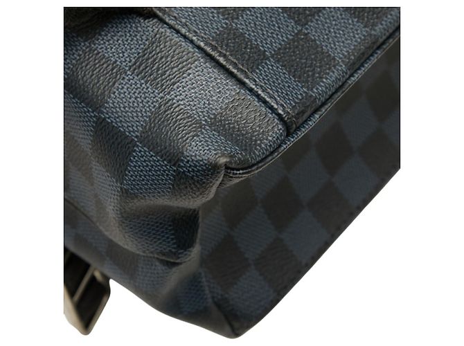 Zaino Louis Vuitton Damier Cobalt Newport Nero Blu navy - vista 6