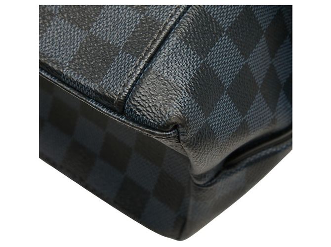 Zaino Louis Vuitton Damier Cobalt Newport Nero Blu navy - vista 7