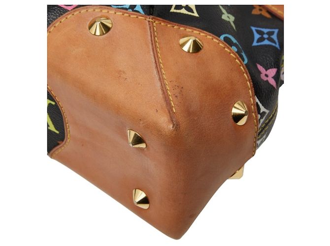 Borsa Louis Vuitton Monogram Multicolor Judy MM Nero Multicolore - vista 6