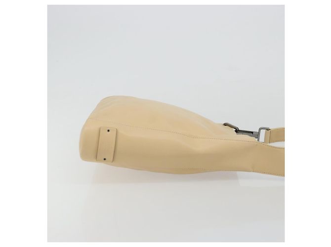 Gucci Vintage Flat Messenger in pelle Beige - vista 3