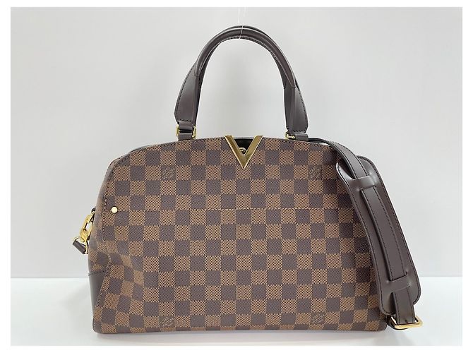 Borsa Bowling Louis Vuitton Damier Kensington Marrone - vista 16