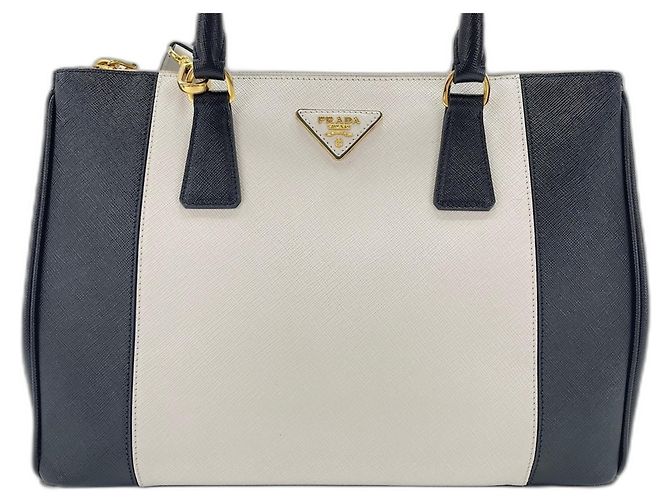 Borsa a mano in pelle bianca Prada Bianco - vista 2