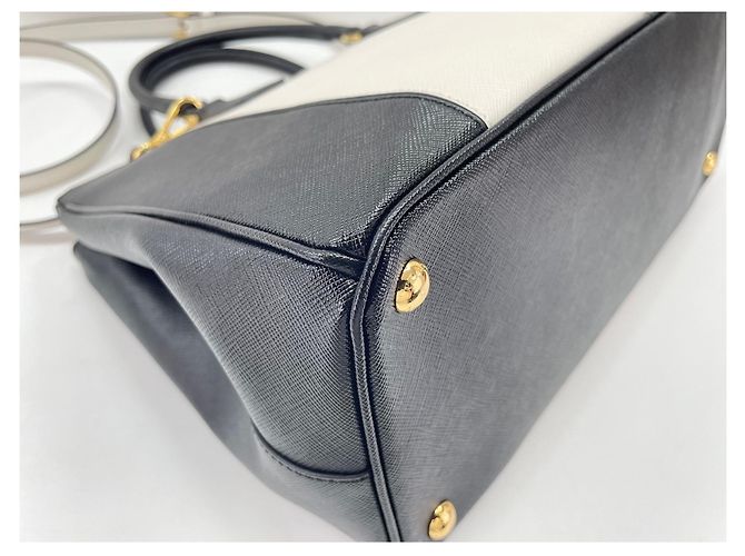 Borsa a mano in pelle bianca Prada Bianco - vista 8
