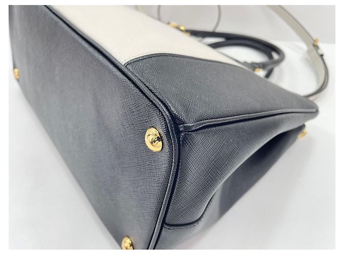 Borsa a mano in pelle bianca Prada Bianco - vista 9