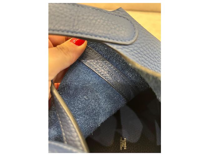 Hermès Picotin Lock 18 in pelle Taurillon Clémence - Blu Anemone - Ansicht 6