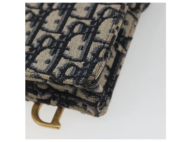 Borsa a tracolla Christian Dior Trotter Chain Saddle in tela Navy Auth ka5168V Blu navy - vista 12