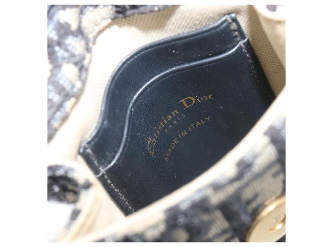 Borsa a tracolla Christian Dior Trotter Chain Saddle in tela Navy Auth ka5168V Blu navy - vista 16