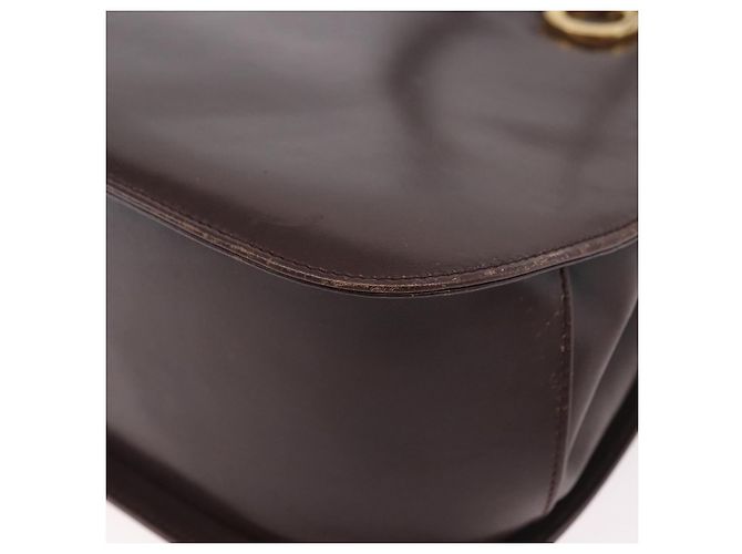 Borsa Salvatore Ferragamo Gancini in pelle marrone oro Auth 191557 D'oro - vista 13