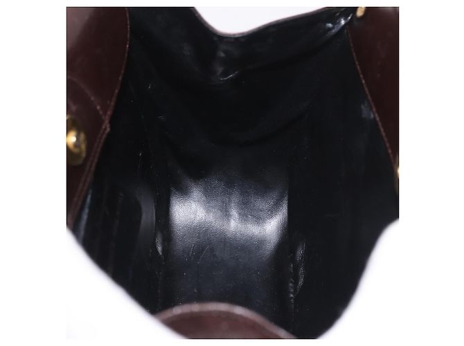 Borsa Salvatore Ferragamo Gancini in pelle marrone oro Auth 191557 D'oro - vista 18