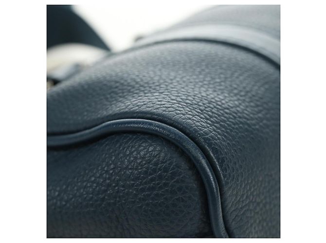 Borsa Keepall XS Aerogram LOUIS VUITTON in pelle blu M81003 LV Auth 189893M - vista 16