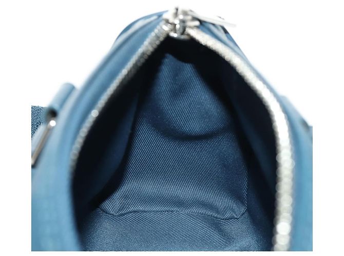 Borsa Keepall XS Aerogram LOUIS VUITTON in pelle blu M81003 LV Auth 189893M - vista 23