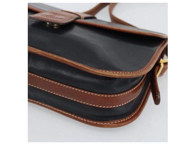 Céline CELINE Schultertasche aus Leder Schwarz Gold Auth 191330 Golden - Ansicht 10