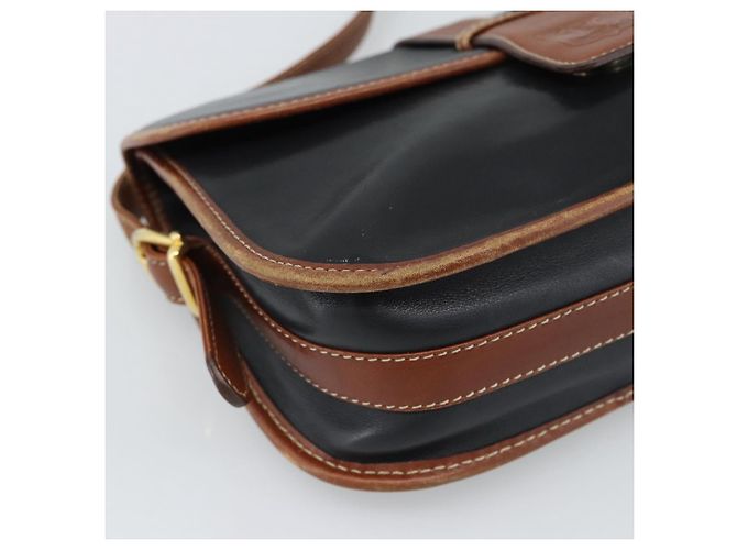 Céline CELINE Schultertasche aus Leder Schwarz Gold Auth 191330 Golden - Ansicht 11