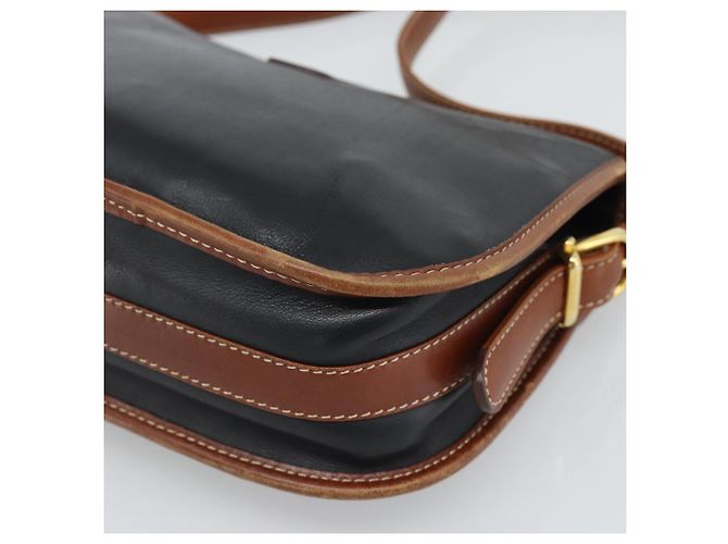 Céline CELINE Schultertasche aus Leder Schwarz Gold Auth 191330 Golden - Ansicht 12
