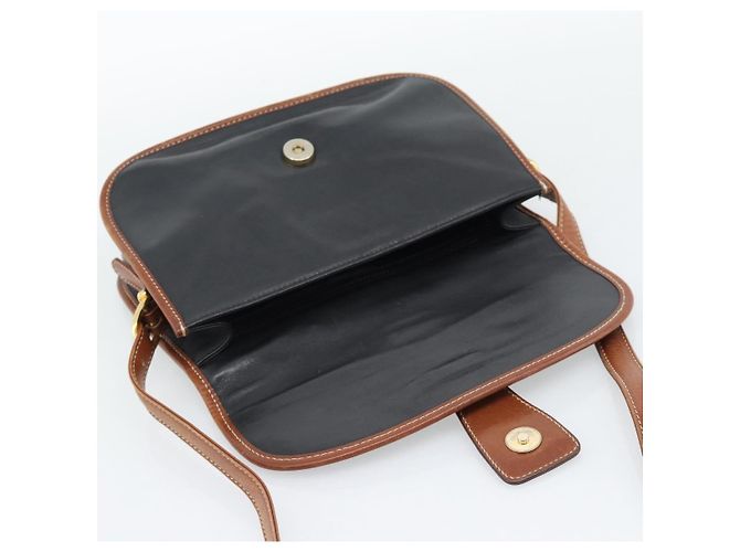 Céline CELINE Schultertasche aus Leder Schwarz Gold Auth 191330 Golden - Ansicht 15