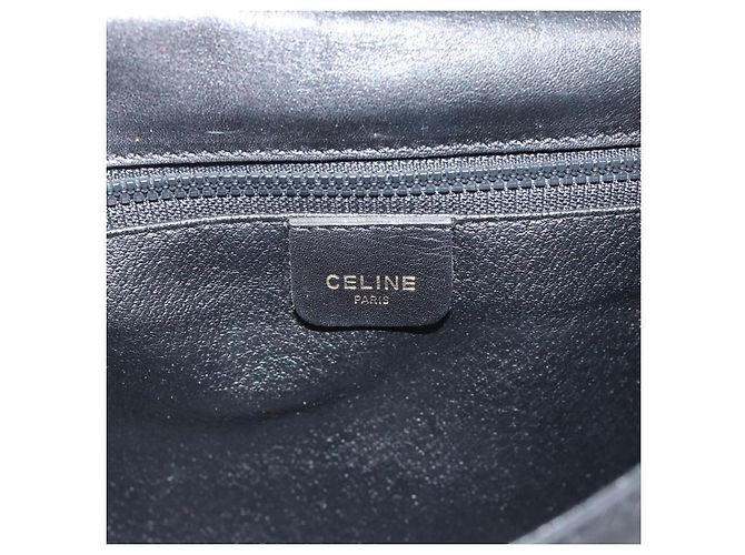 Céline CELINE Schultertasche aus Leder Schwarz Gold Auth 191330 Golden - Ansicht 16