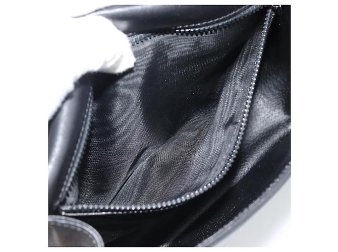 Céline CELINE Schultertasche aus Leder Schwarz Gold Auth 191330 Golden - Ansicht 21