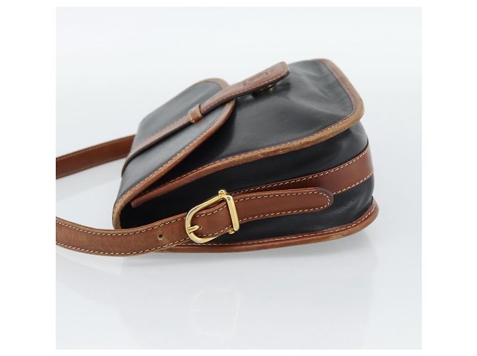 Céline CELINE Schultertasche aus Leder Schwarz Gold Auth 191330 Golden - Ansicht 4