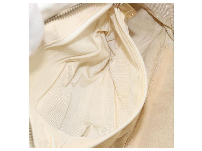 CHANEL Matelasse Chain Shoulder Bag Caviar Skin White Gold CC Auth BA13999 Bianco D'oro - vista 20