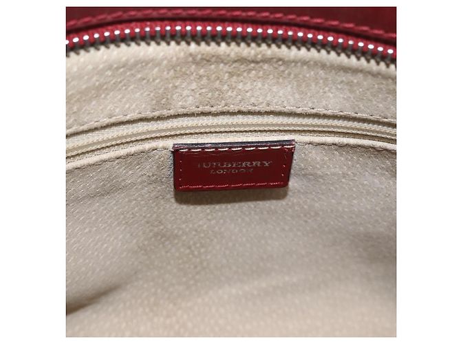 Borsa Tote BURBERRY Nova Check in PVC e pelle Beige Argento Auth 190964 - vista 15