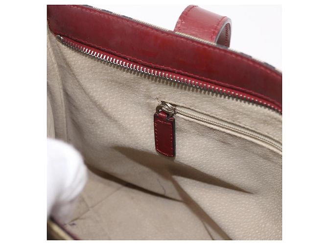 Borsa Tote BURBERRY Nova Check in PVC e pelle Beige Argento Auth 190964 - vista 19