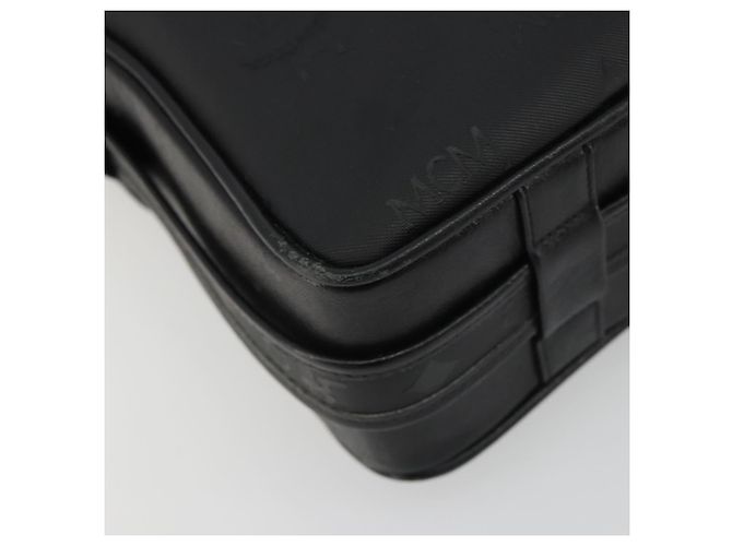 Borsa a tracolla MCM Vicetos in PVC e pelle nero oro Auth 191049 D'oro - vista 11