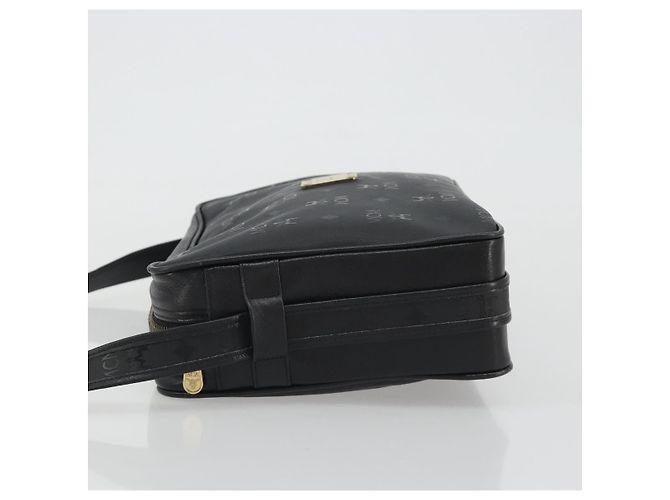 Borsa a tracolla MCM Vicetos in PVC e pelle nero oro Auth 191049 D'oro - vista 5