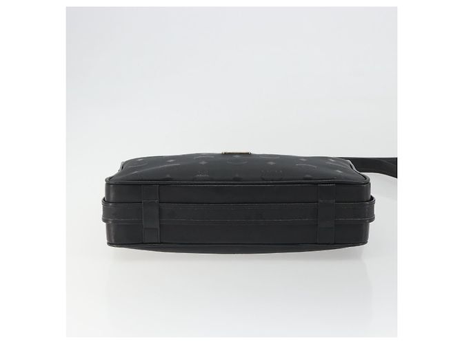 Borsa a tracolla MCM Vicetos in PVC e pelle nero oro Auth 191049 D'oro - vista 9