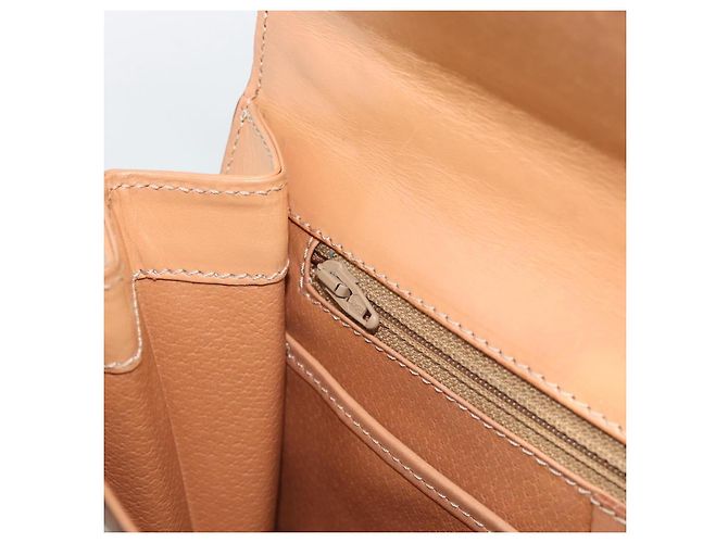 Céline Borsa CELINE Macadam Canvas PVC Pelle Marrone Oro Auth mr2743 D'oro - vista 20