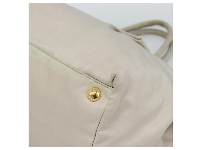 Borsa PRADA Nylon Avorio Oro Auth hk3884 D'oro Crudo - vista 11