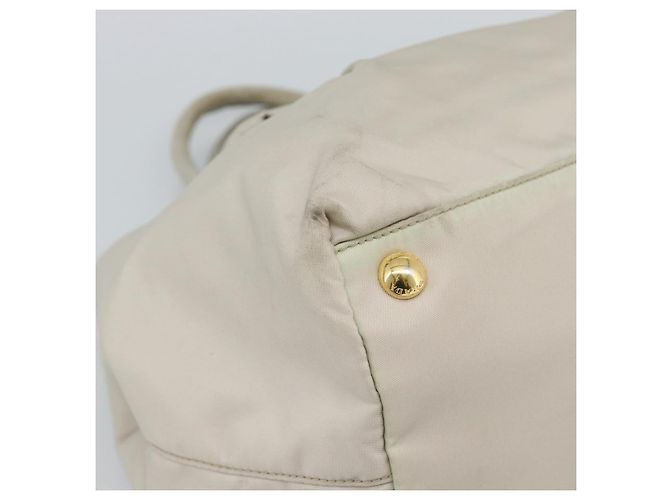Borsa PRADA Nylon Avorio Oro Auth hk3884 D'oro Crudo - vista 12