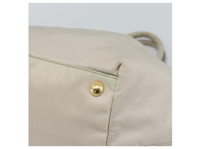 Borsa PRADA Nylon Avorio Oro Auth hk3884 D'oro Crudo - vista 13