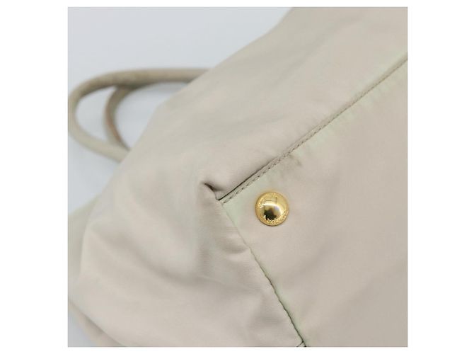 Borsa PRADA Nylon Avorio Oro Auth hk3884 D'oro Crudo - vista 14