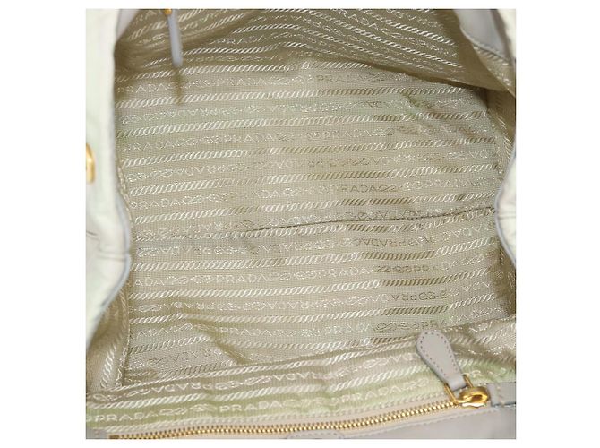 Borsa PRADA Nylon Avorio Oro Auth hk3884 D'oro Crudo - vista 17